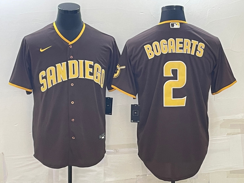 Men's San Diego Padres Xander Bogaerts #2 Brown Jersey
